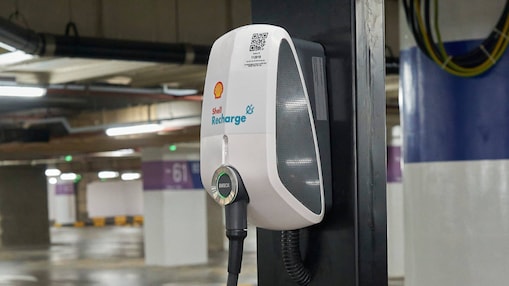 Shell Recharge EV Charger at a public car park