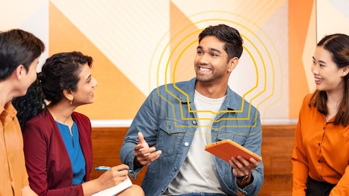 Shell colleagues in a meeting