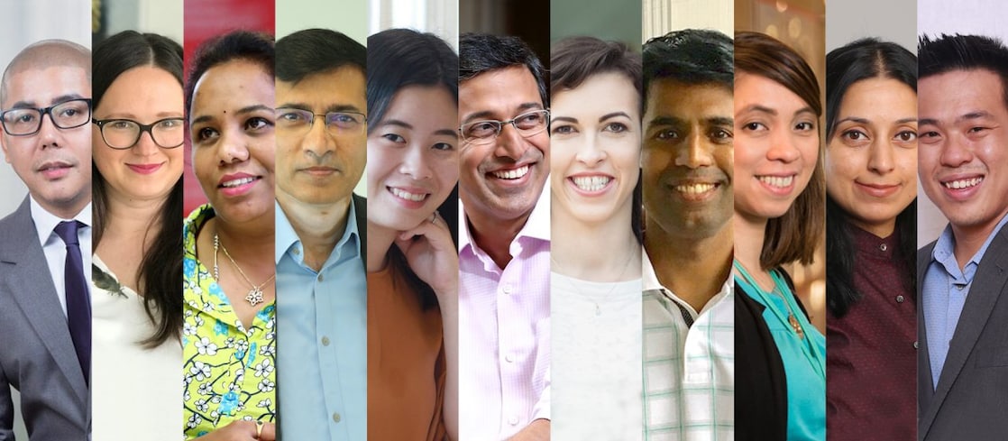 Employees in discussion