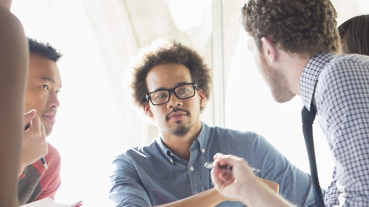 Business people in discussion