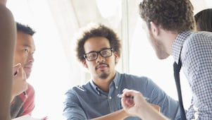 Business people in discussion