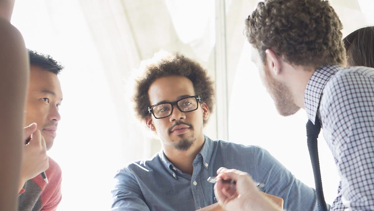 Business people in discussion