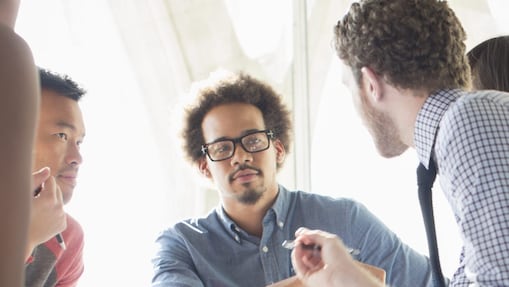 Business people in discussion