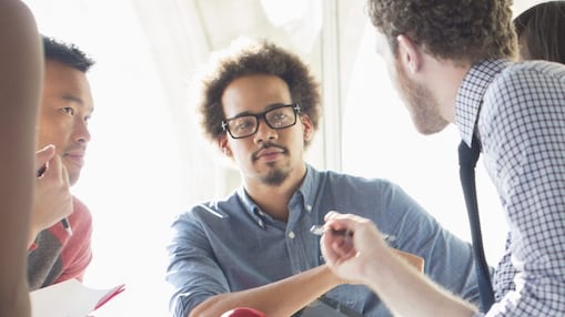 Business people in discussion