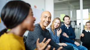 work colleagues in a meeting