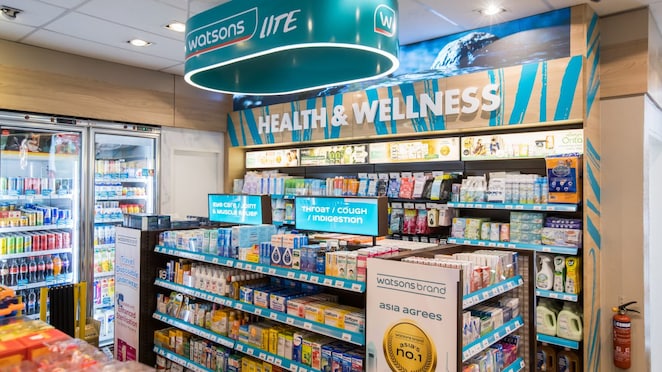 The first Watsons Lite concept globally within a Shell service station, offering health and personal care essentials.