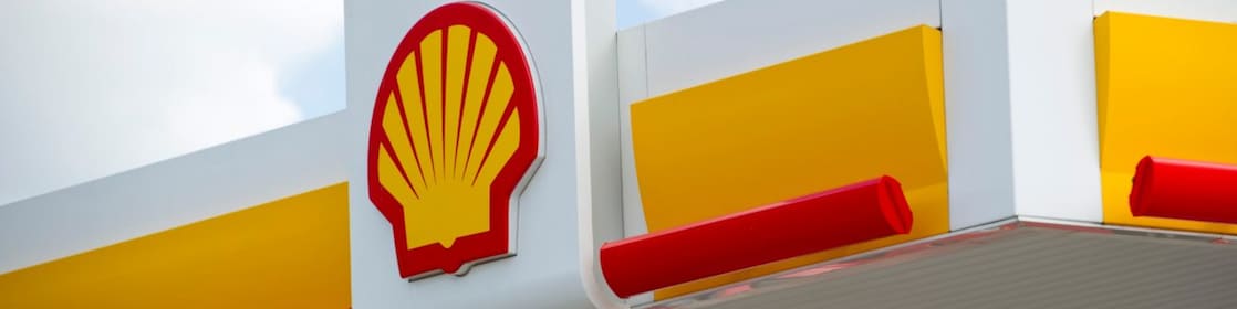 Shell service station and Shell logo