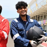 Glenn Yeo and Sarbuland Khan, the two drivers of Team Eco Flash from Temasek Polytechnic