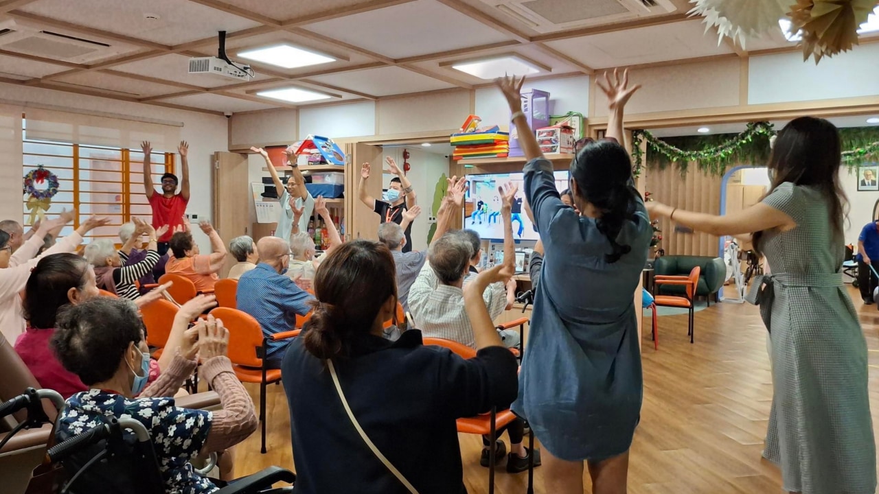 With AWWA Dementia Day Care Centre (Ang Mo Kio), our volunteers brought joy and companionship to seniors through music, games and light exercises together.