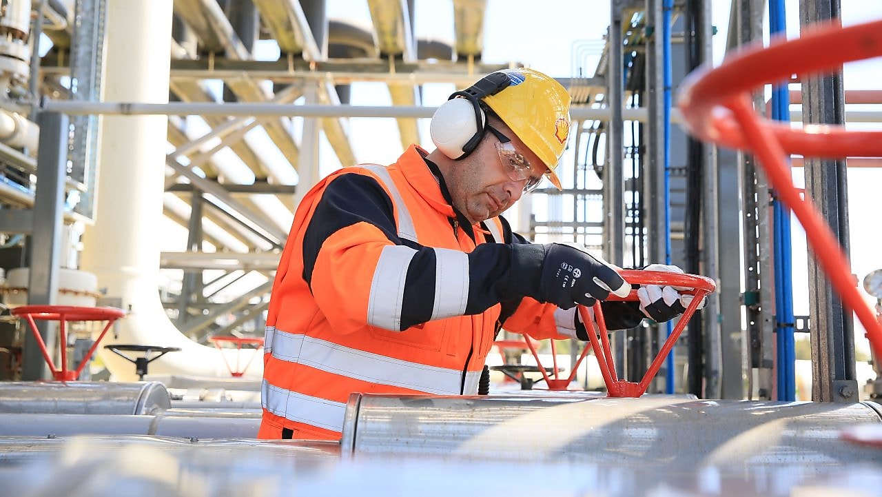 engineer working on a pipeline