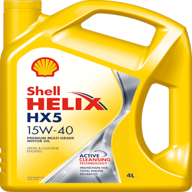 Packshot for Shell Helix HX5 SN 15W-40