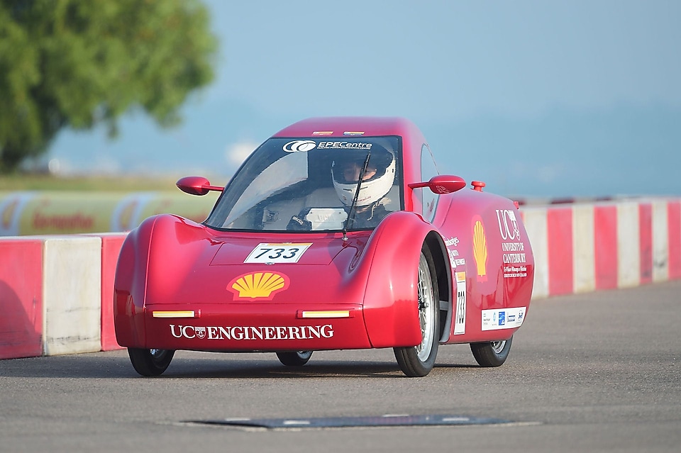 The world’s first electric vehicle made entirely from thermoformed plastic sheets, designed by Team EnduroKiwis from University of Canterbury, New Zealand 