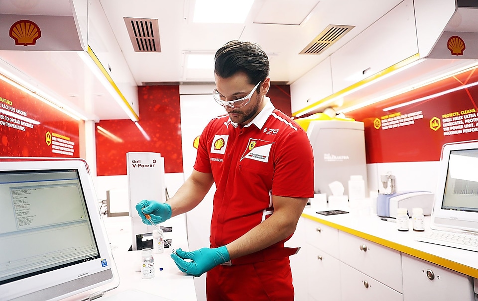 Shell scientist on the Scuderia Ferrari Lab 