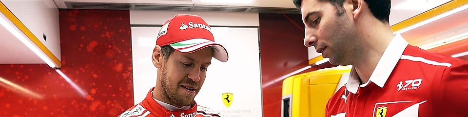 Sebastian Vettel and Guy Lovett