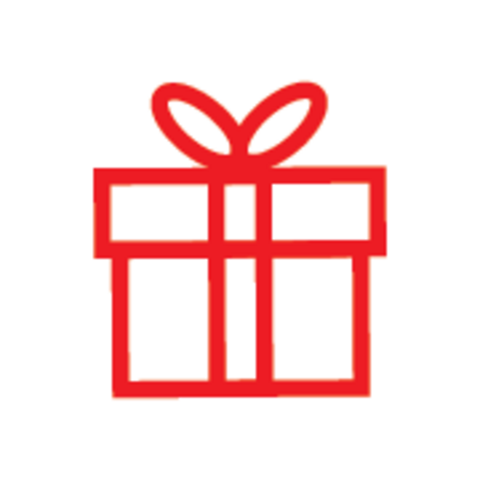 red color gift icon