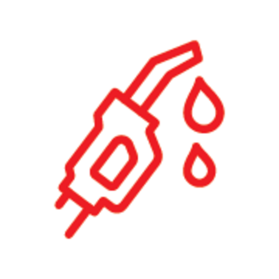 red color fuel pump icon