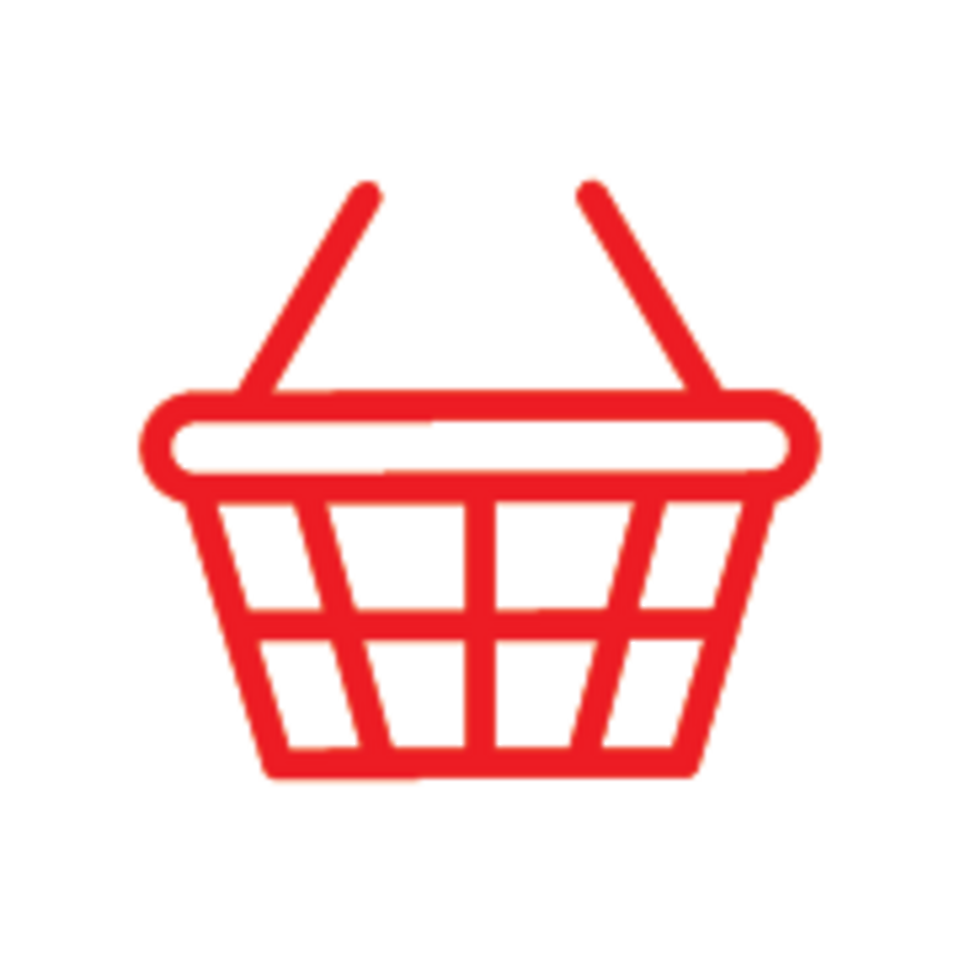 red color basket icon