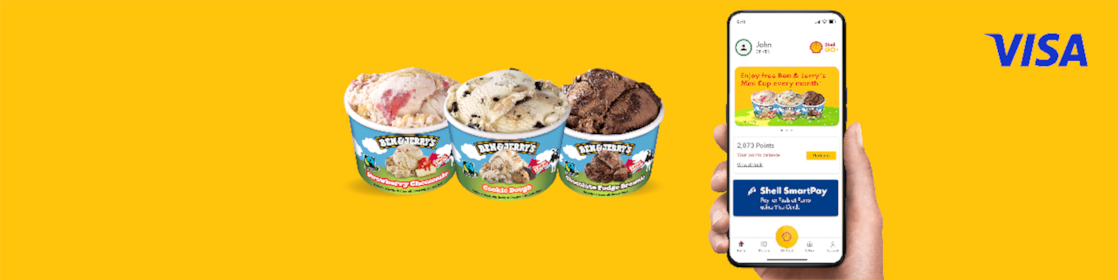 Enjoy A Free Mini Ben & Jerry’s Ice Cream With Visa And Shell SmartPay!