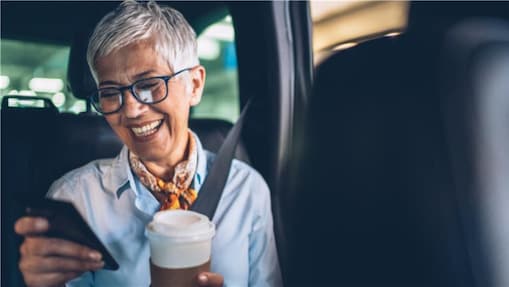 Singaporean lady in a car